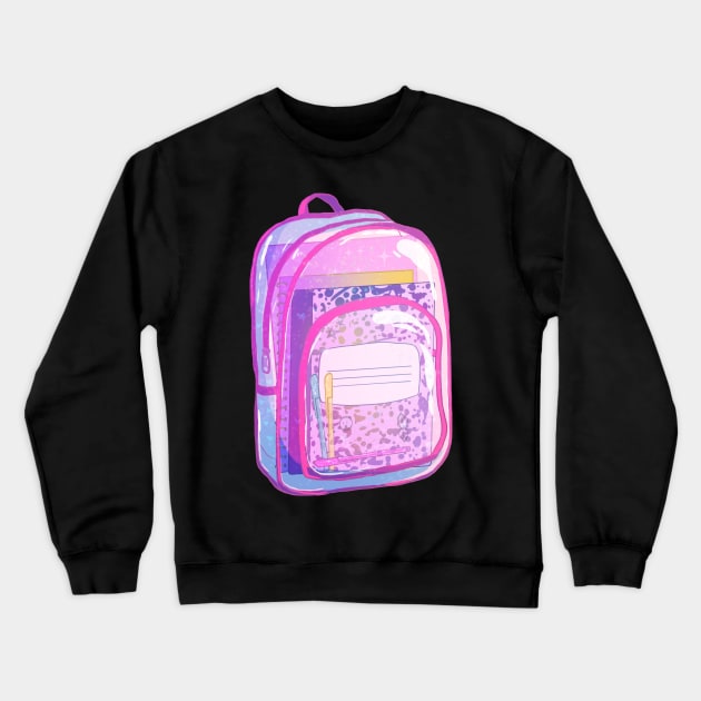 90s Nostalgia Series: Sparkle Backpack Crewneck Sweatshirt by paintdust